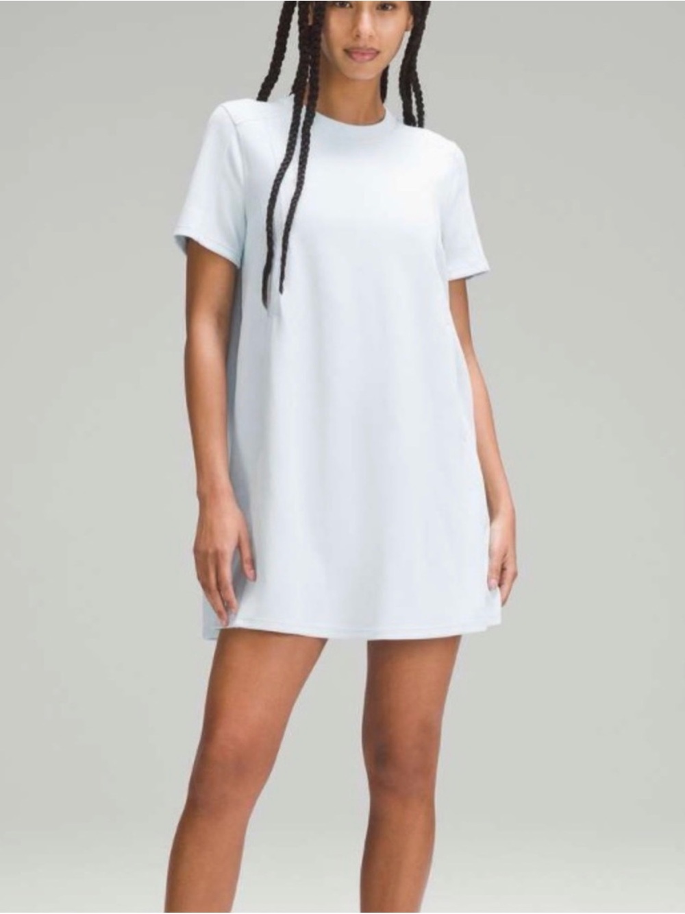 Lululemon Ribbed Softstreme T-Shirt Dress Powder Blue Size 6